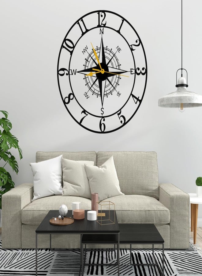 Ventuos Antique Metal Analog Wall Clock, Big Size Modern Decorative, Black (D 1) 40CM - Image 2